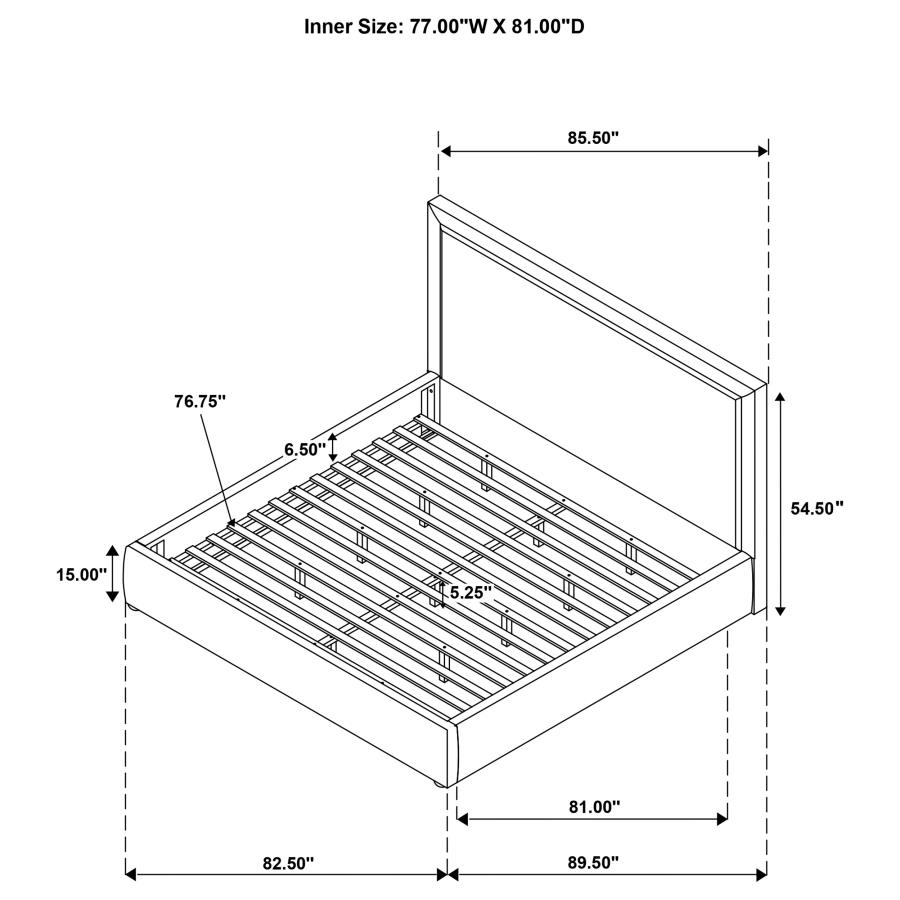 Lawson 54-inch Upholstered Eastern King Platform Bed Mushroom view 9