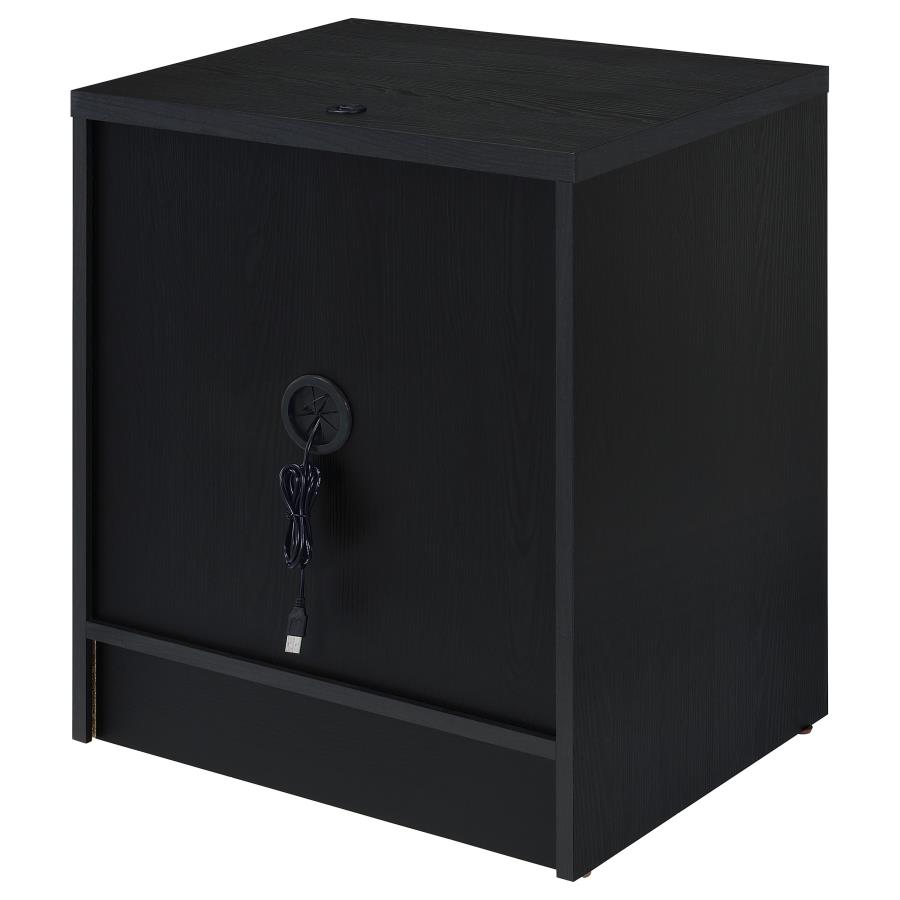 Westpark 2-drawer Nightstand LED Lights and USB Black view 9