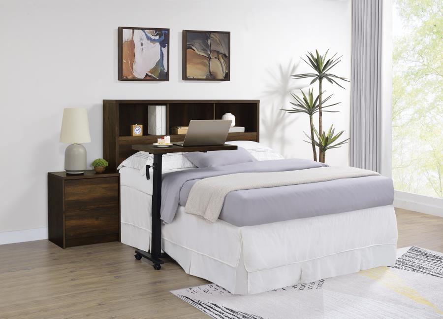 Westpark 49-inch Queen Bookcase Headboard Dark Pine view 9