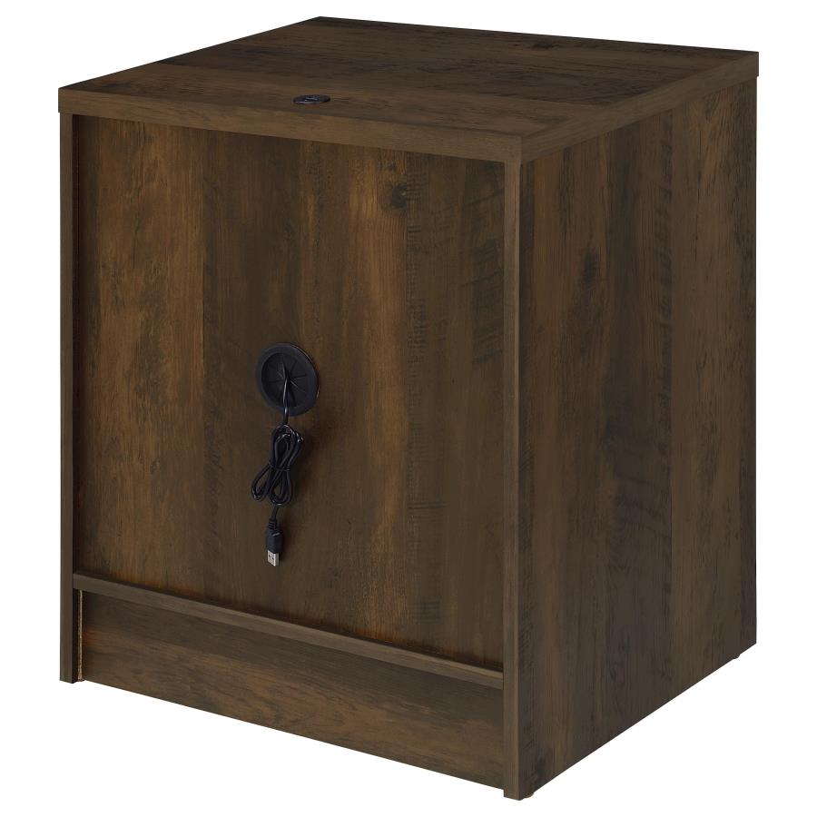 Westpark 2-drawer Nightstand LED Lights and USB Dark Pine view 9