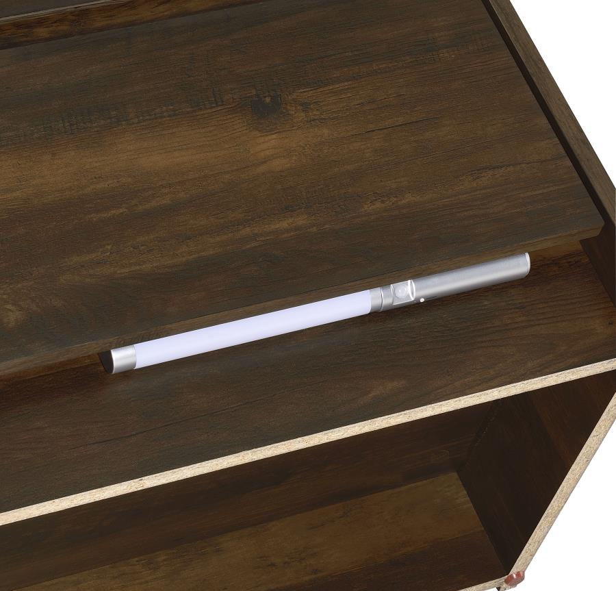 Westpark 2-drawer Nightstand LED Lights and USB Dark Pine view 12