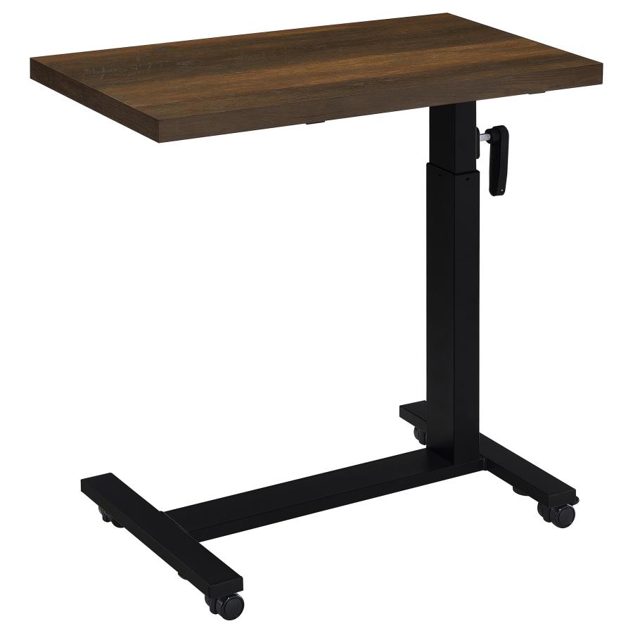 Westpark Height Adjustable Mobile Bedroom C-Table Dark Pine view 9