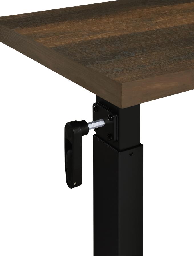 Westpark Height Adjustable Mobile Bedroom C-Table Dark Pine view 12