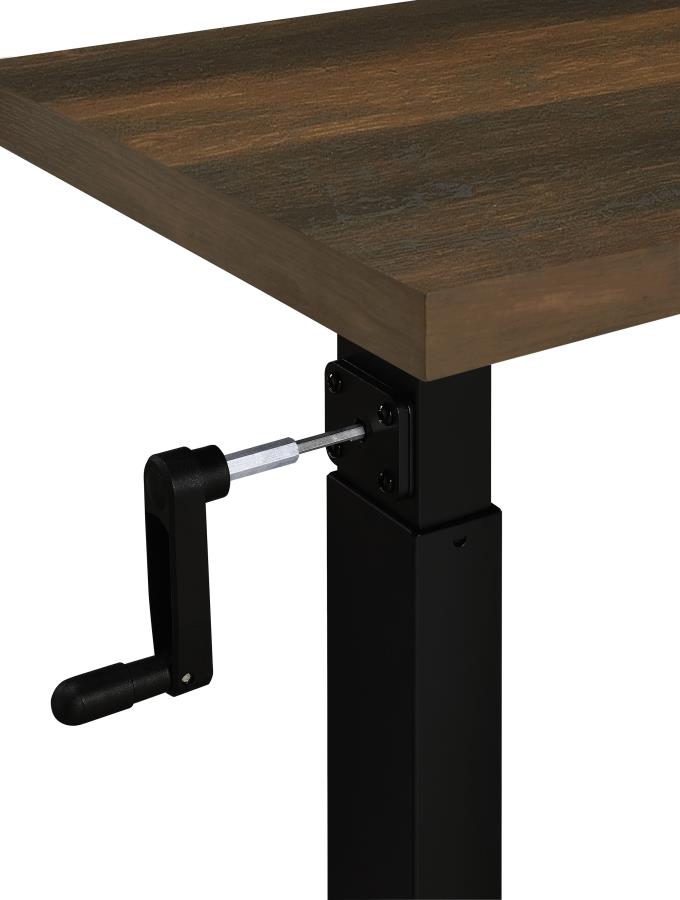 Westpark Height Adjustable Mobile Bedroom C-Table Dark Pine view 13