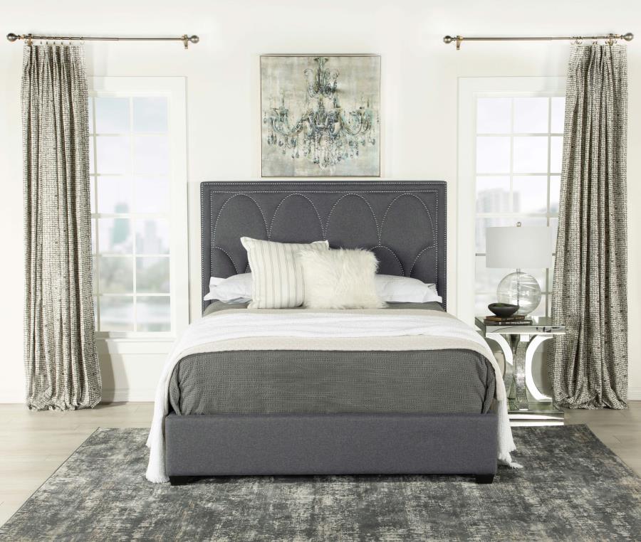 Bowfield Upholstered Eastern King Panel Bed Charcoal view 11