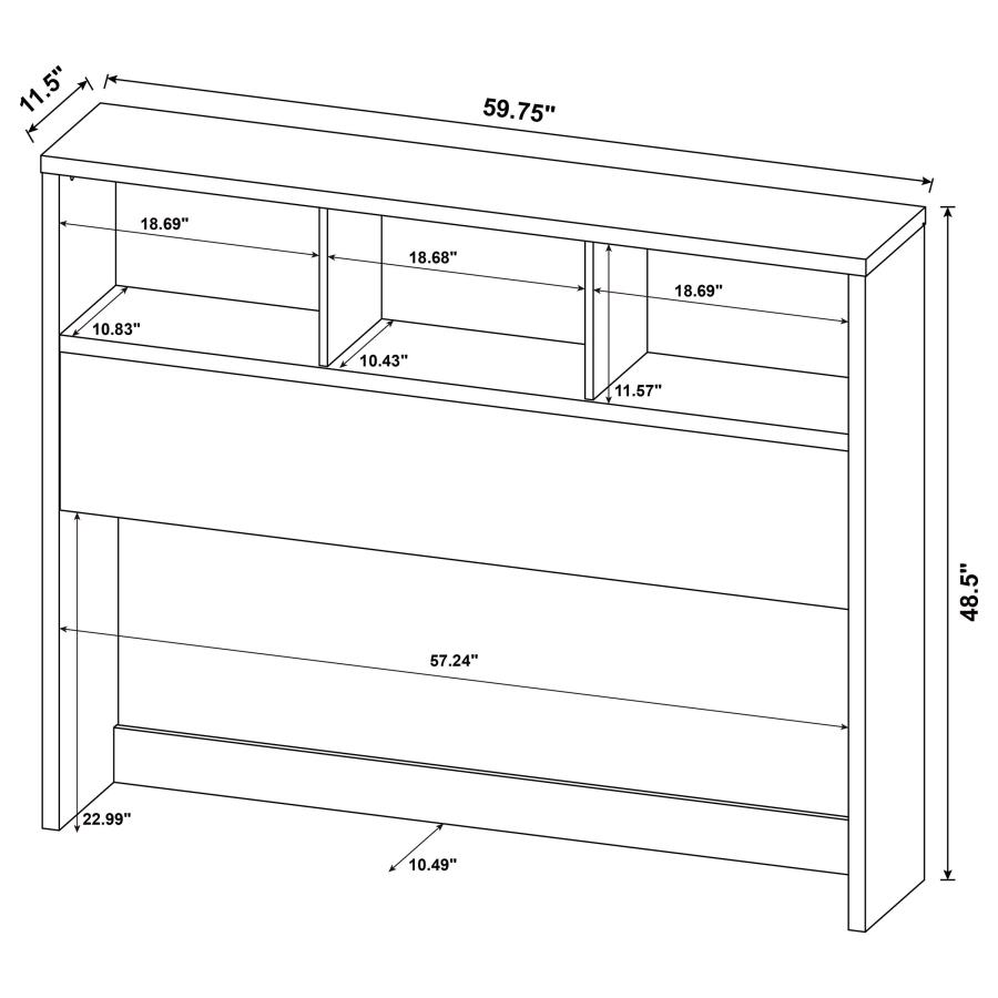 Westpark 3-piece Queen Bedroom Set Bookcase Headboard Mango view 19