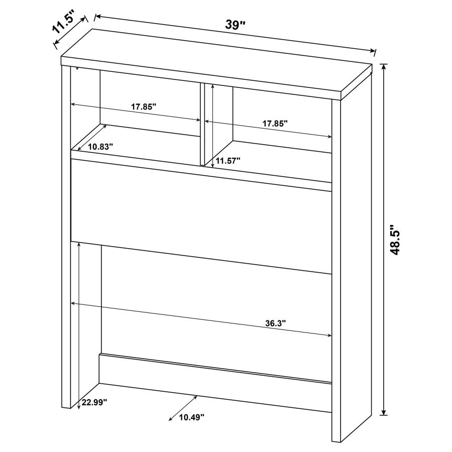 Westpark 3-piece Twin Bedroom Set Bookcase Headboard Mango view 19
