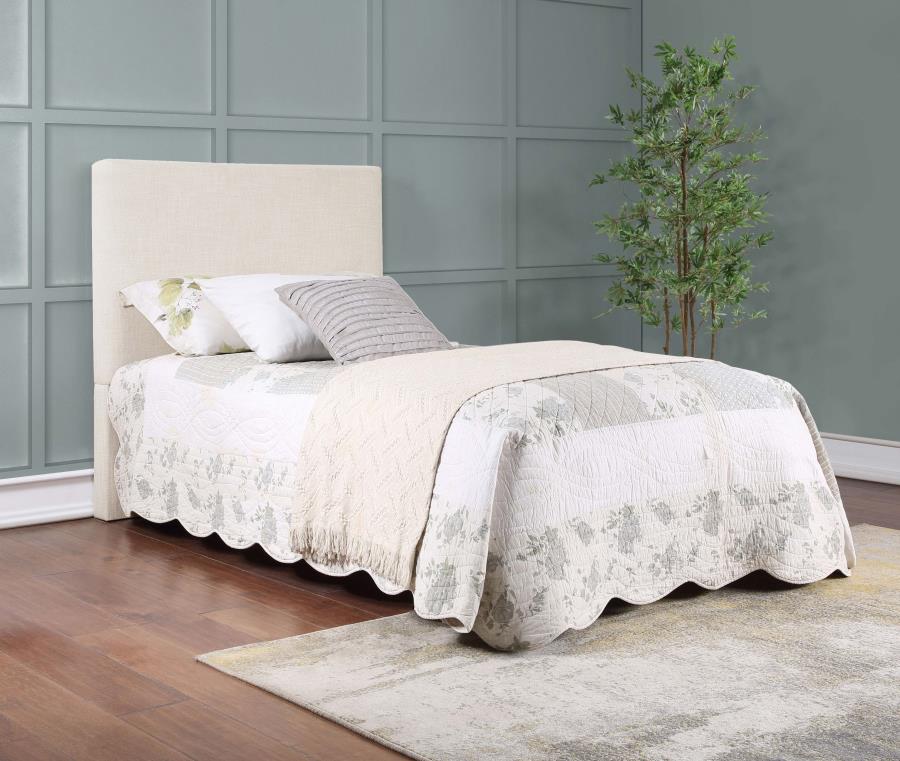Pirro Upholstered Twin Panel Headboard Sand view 10