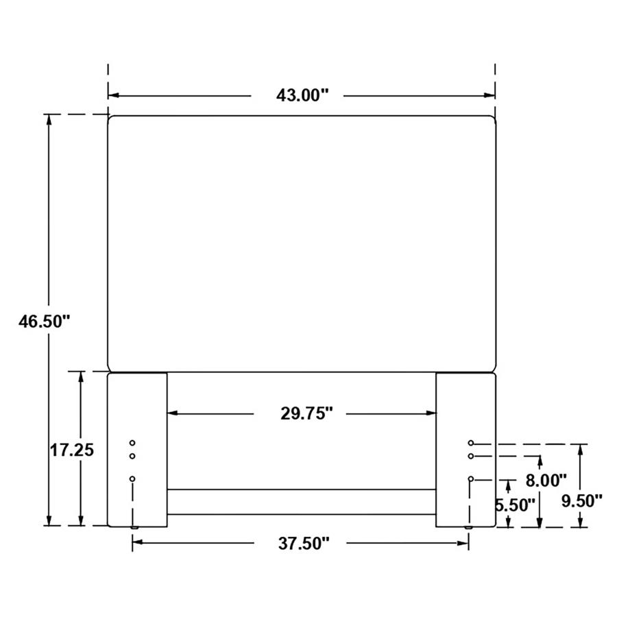 Izzy Upholstered Twin Panel Headboard Sand view 8