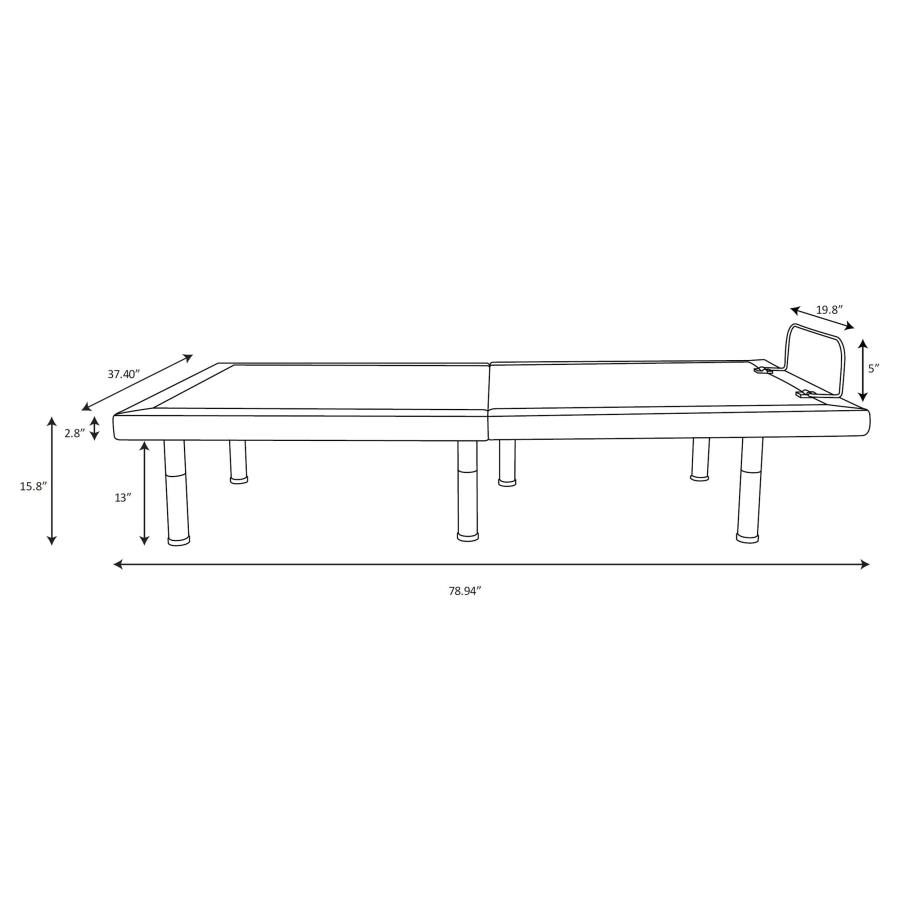 Clara Twin Extra Long Adjustable Bed Base Grey and Black view 18