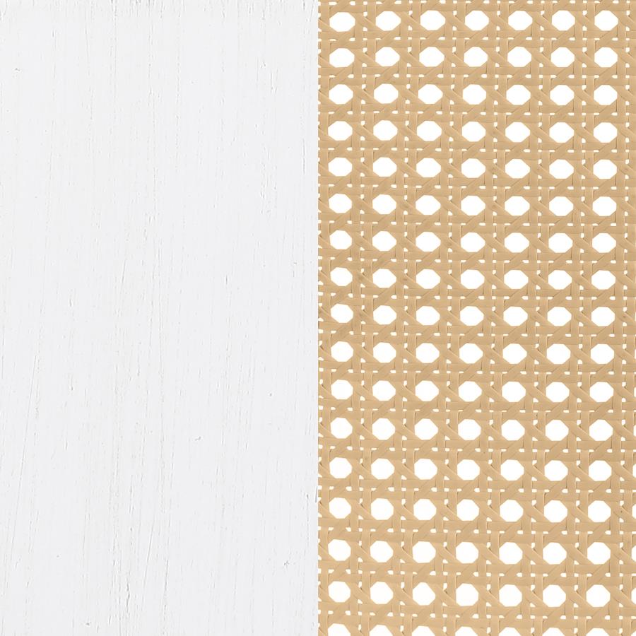 Lanewood Open Cane Webbing Metal Eastern King Bed White view 11
