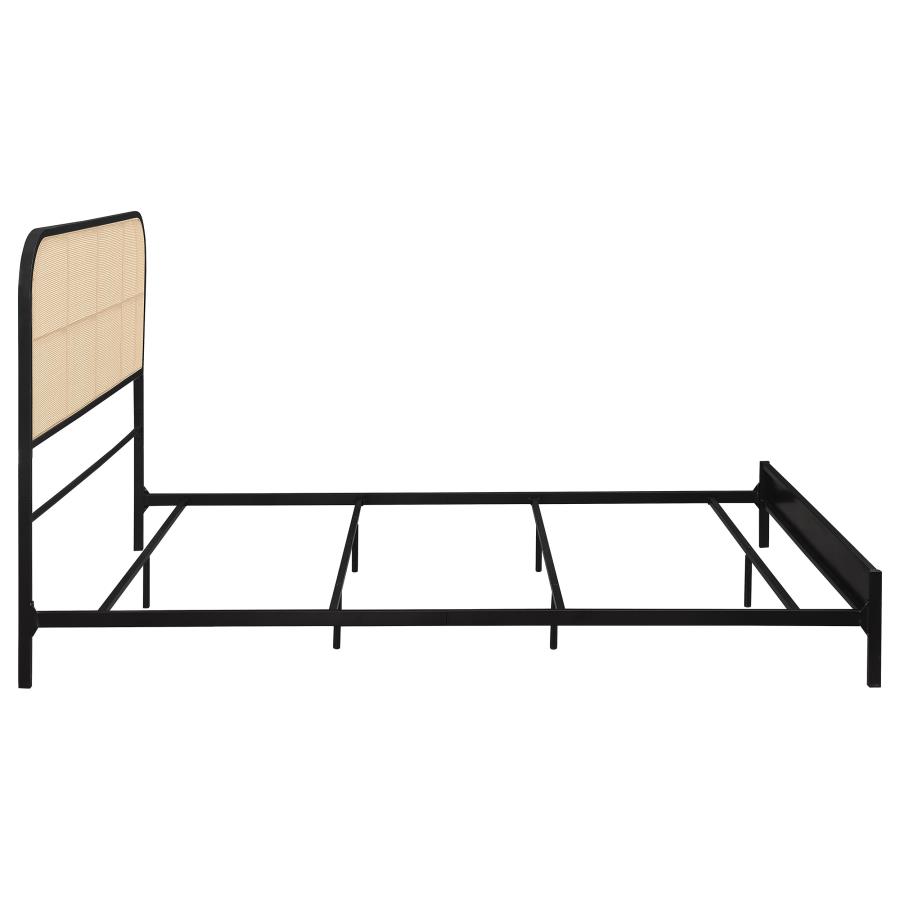 Amherst Radio Weave Rattan Metal Queen Bed Black view 8