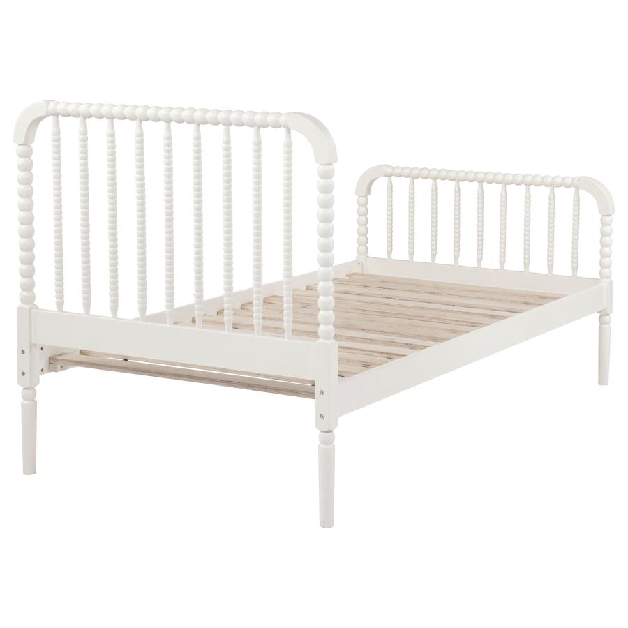 Jones Wood Twin Open Frame Bed White view 8