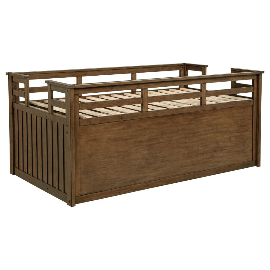 Carlsbad Wood Twin Captains Bed With Trundle Medium Brown view 8