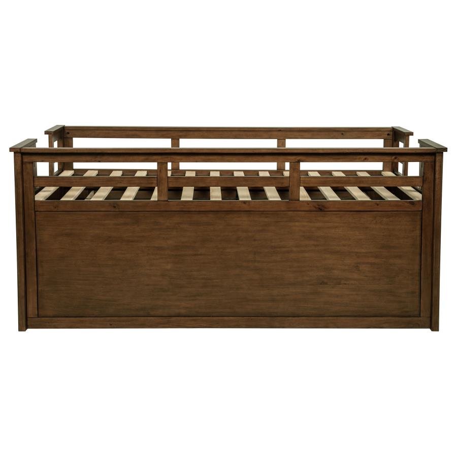 Carlsbad Wood Twin Captains Bed With Trundle Medium Brown view 10