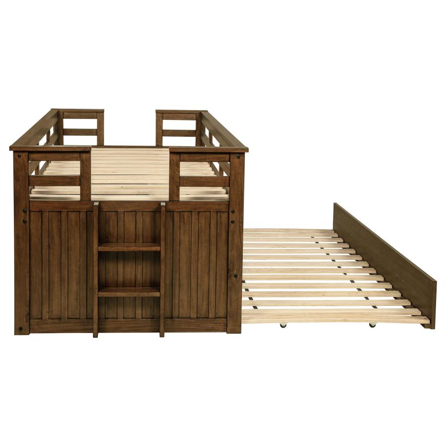 Carlsbad Wood Twin Captains Bed With Trundle Medium Brown view 11