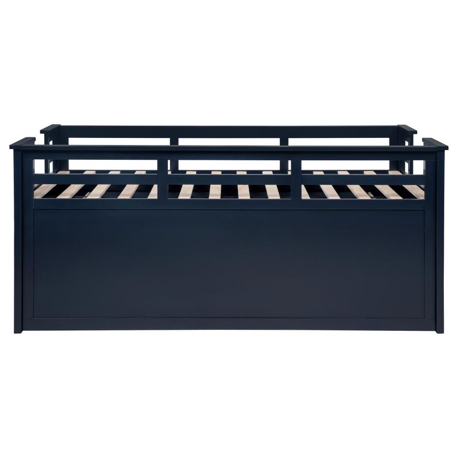 Carlsbad Wood Twin Captains Bed With Trundle Navy Blue view 11
