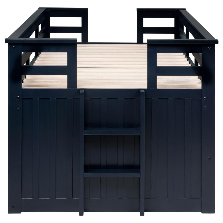 Carlsbad Wood Twin Captains Bed With Trundle Navy Blue view 12