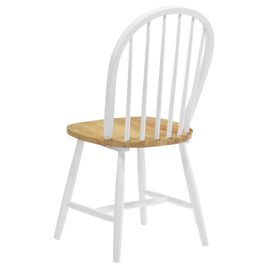 Allison 5-piece Round Drop Leaf Dining Table Set White view 8