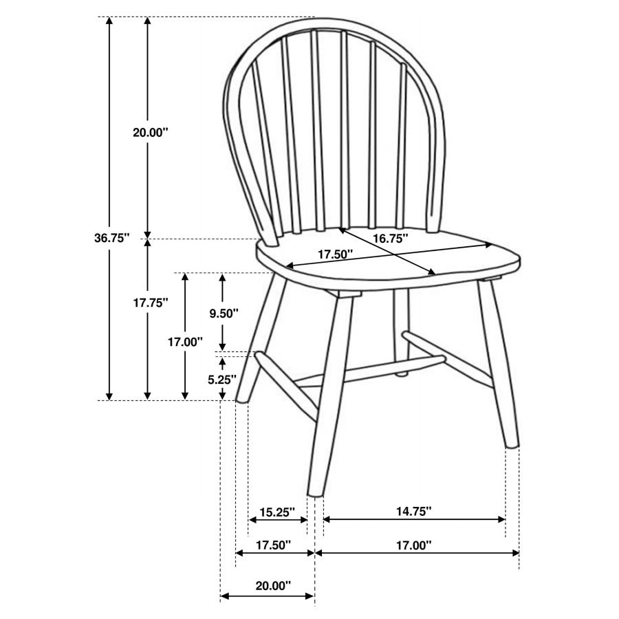 Allison 5-piece Round Drop Leaf Dining Table Set White view 10