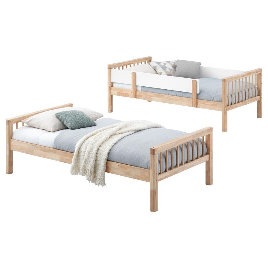 Dakota Wood Twin Over Twin Bunk Bed Natural view 9