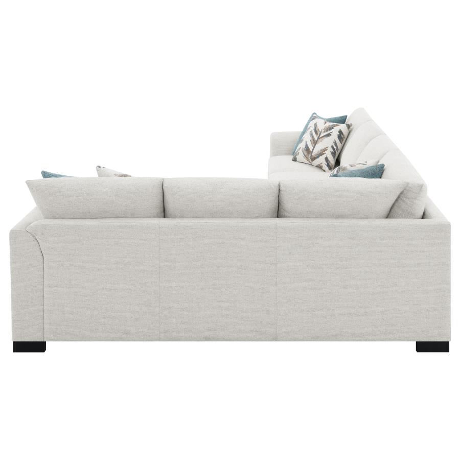 Ashford Chenille Upholstered Sleeper Sectional Sofa Greige view 9