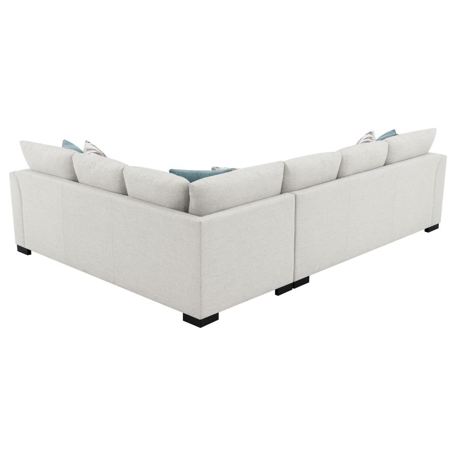 Ashford Chenille Upholstered Sleeper Sectional Sofa Greige view 10