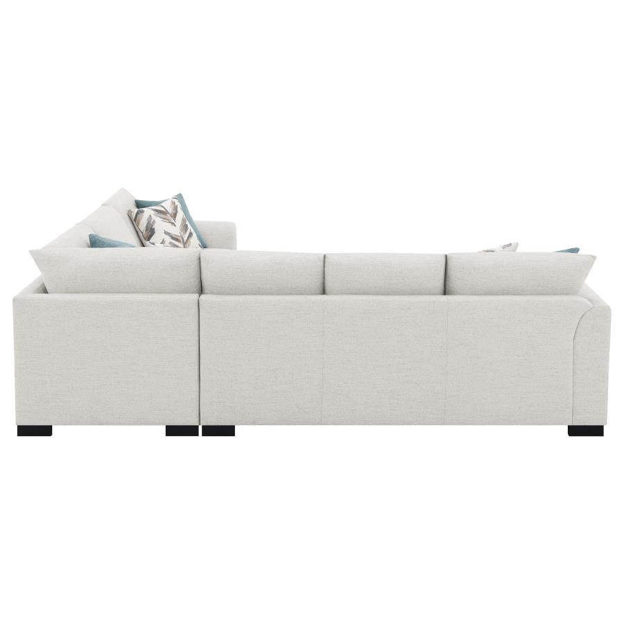 Ashford Chenille Upholstered Sleeper Sectional Sofa Greige view 11