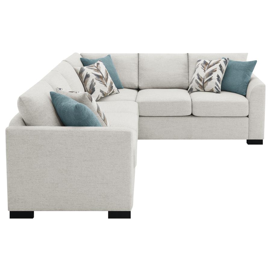 Ashford Chenille Upholstered Sleeper Sectional Sofa Greige view 13