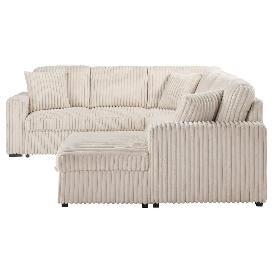 Devonshire Sleeper Sectional Sofa Storage Chaise Camel view 12