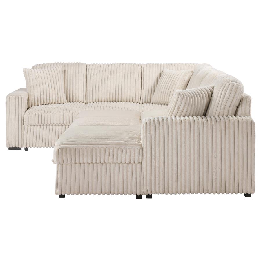 Devonshire Sleeper Sectional Sofa Storage Chaise Camel view 13