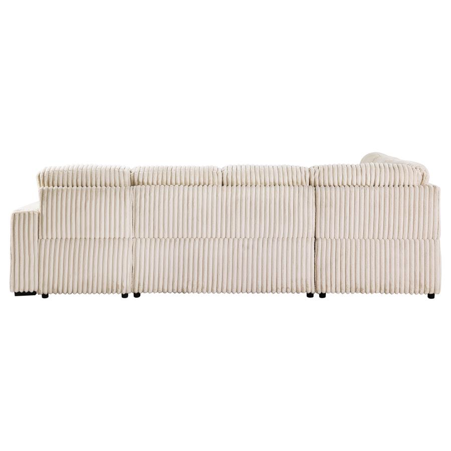 Devonshire Sleeper Sectional Sofa Storage Chaise Camel view 14