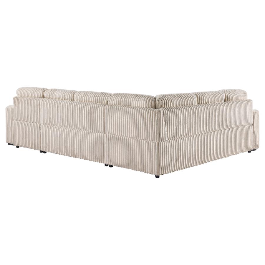 Devonshire Sleeper Sectional Sofa Storage Chaise Camel view 15