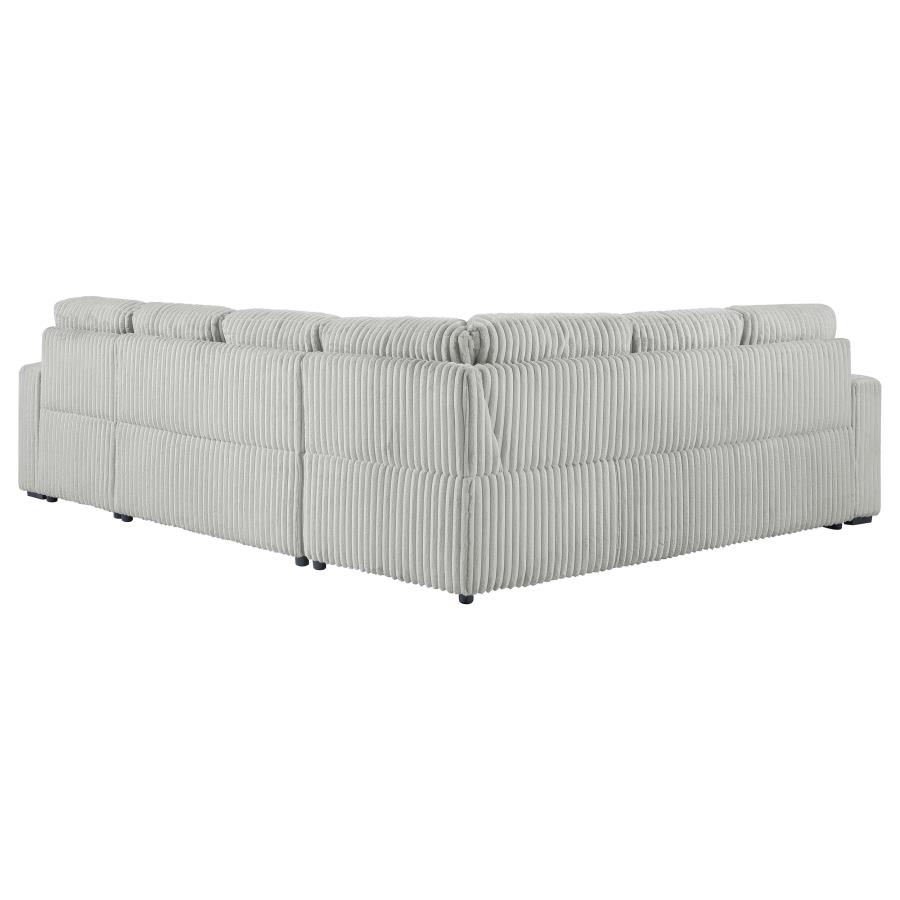 Devonshire Sleeper Sectional Sofa Storage Chaise Grey view 15