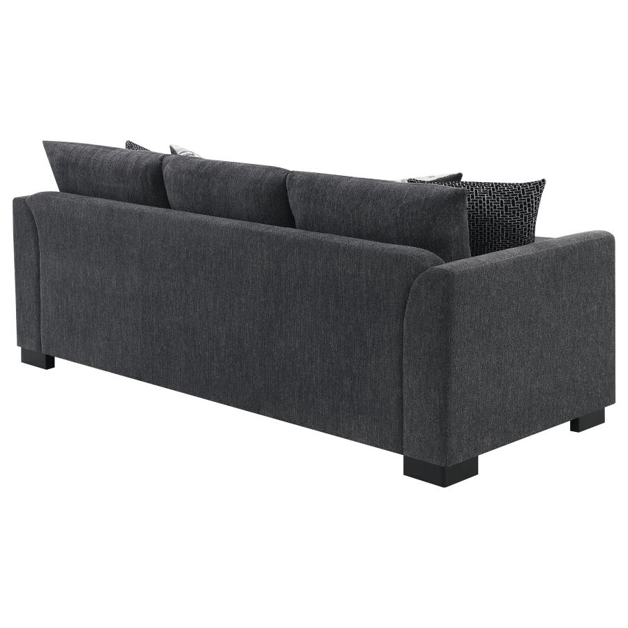 Storey Upholstered Sleeper Sectional Chaise Sofa Dark Grey view 14
