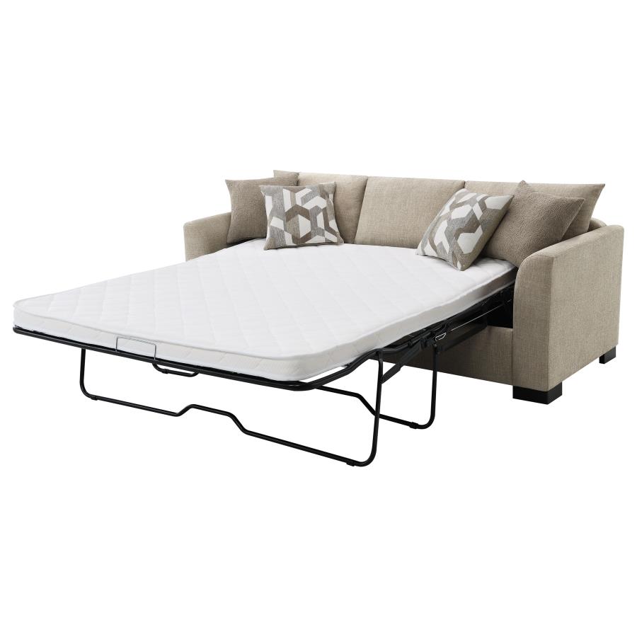 Storey Upholstered Sleeper Sectional Chaise Sofa Camel view 9