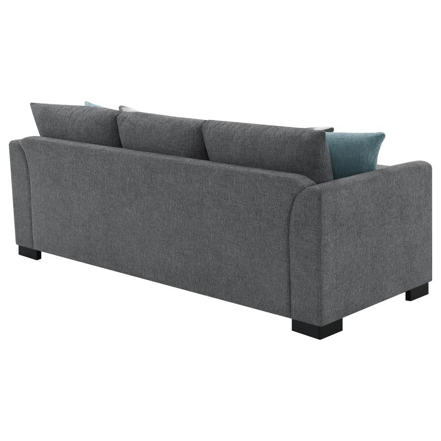 Storey Upholstered Sleeper Sectional Chaise Sofa Grey view 14