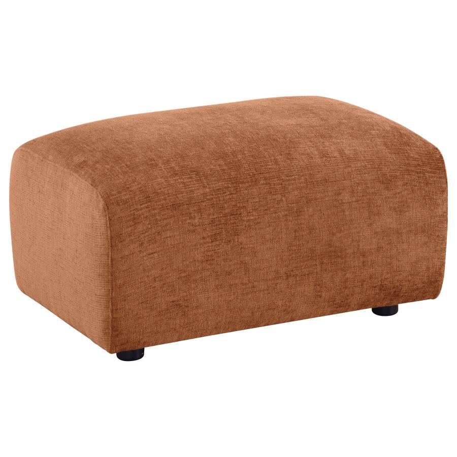 Burnett 4-piece Chenille Upholstered Sofa Set Burnt Orange view 9