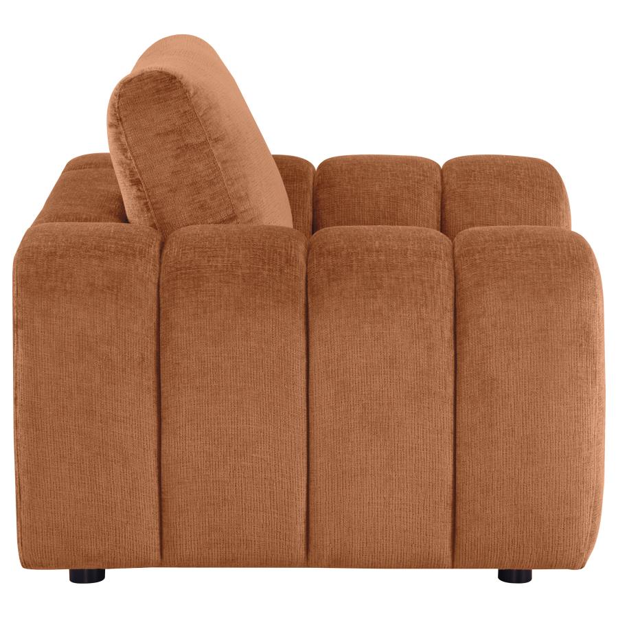 Burnett Chenille Upholstered Accent Chair Burnt Orange view 8