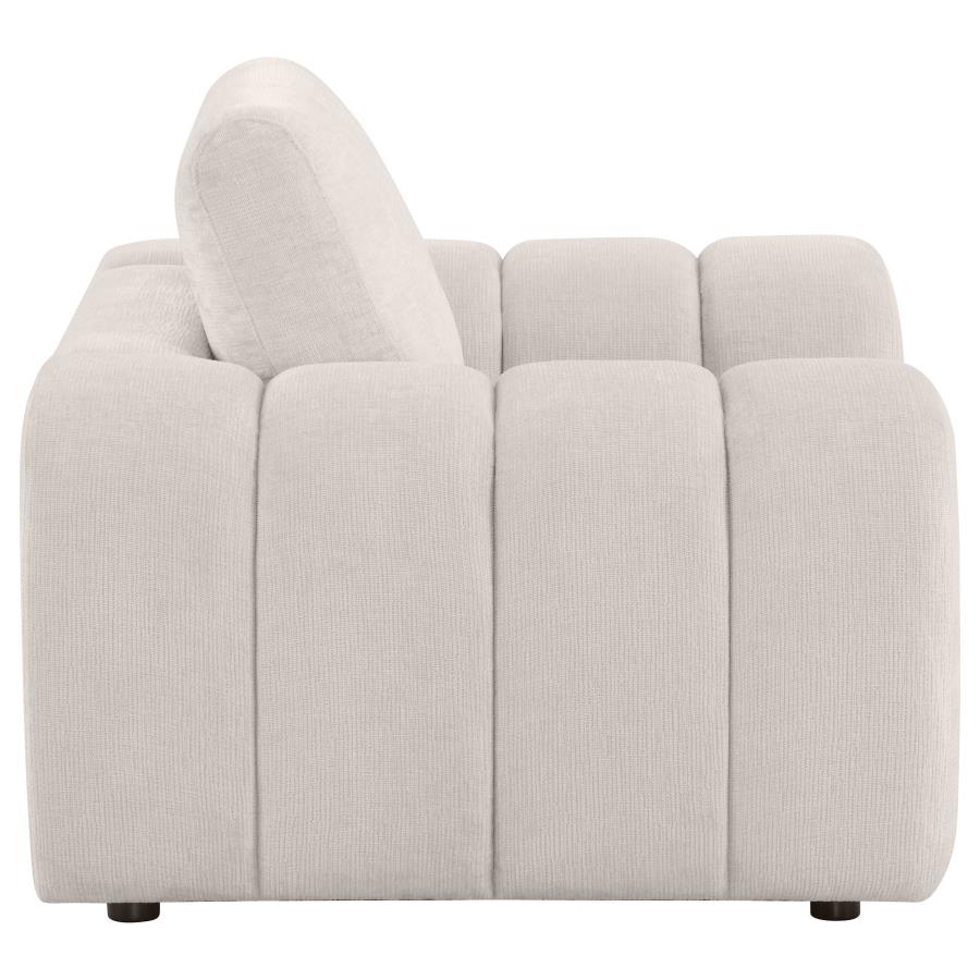 Burnett Chenille Upholstered Accent Chair Ivory view 8