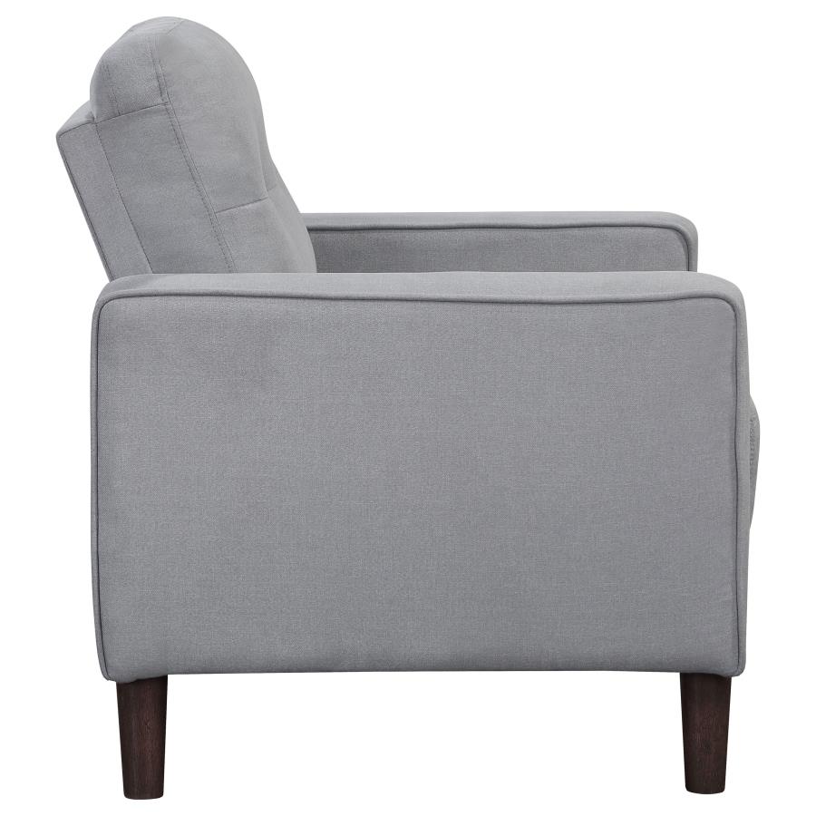 Bowen Upholstered Track Arm Tufted Accent Chair Grey view 8
