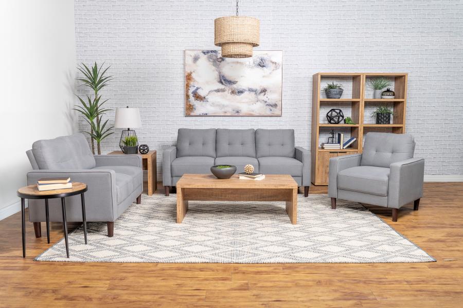 Bowen Upholstered Track Arm Tufted Accent Chair Grey view 11