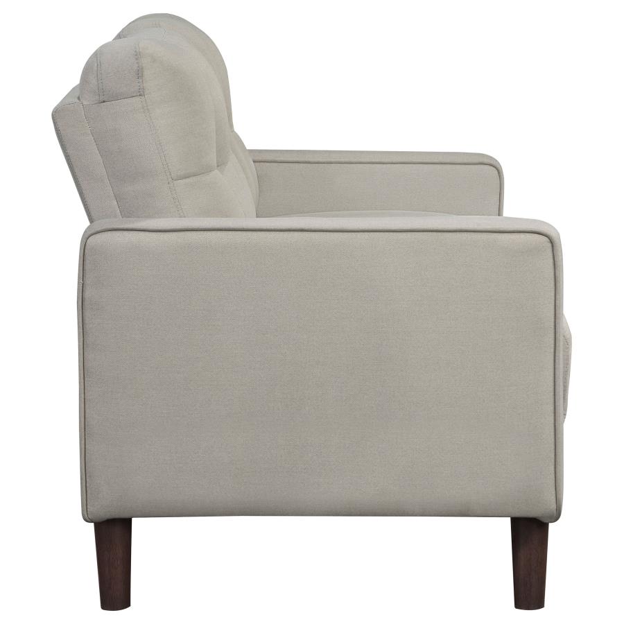 Bowen Upholstered Track Arm Tufted Loveseat Beige view 8