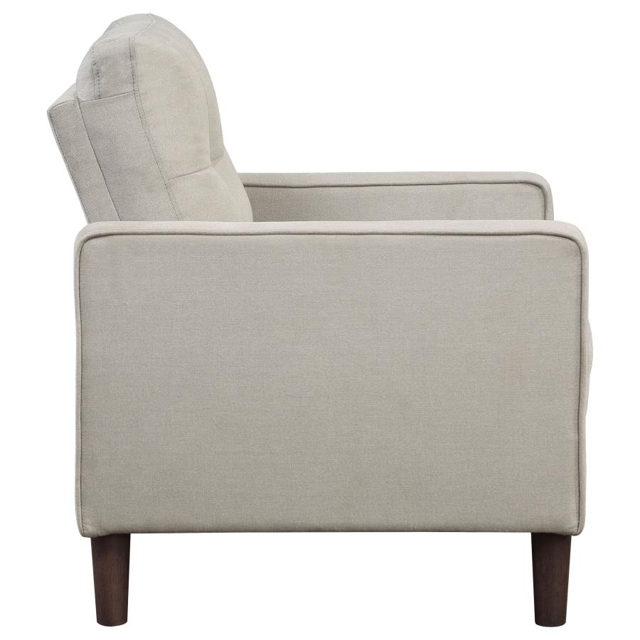 Bowen Upholstered Track Arm Tufted Accent Chair Beige view 8