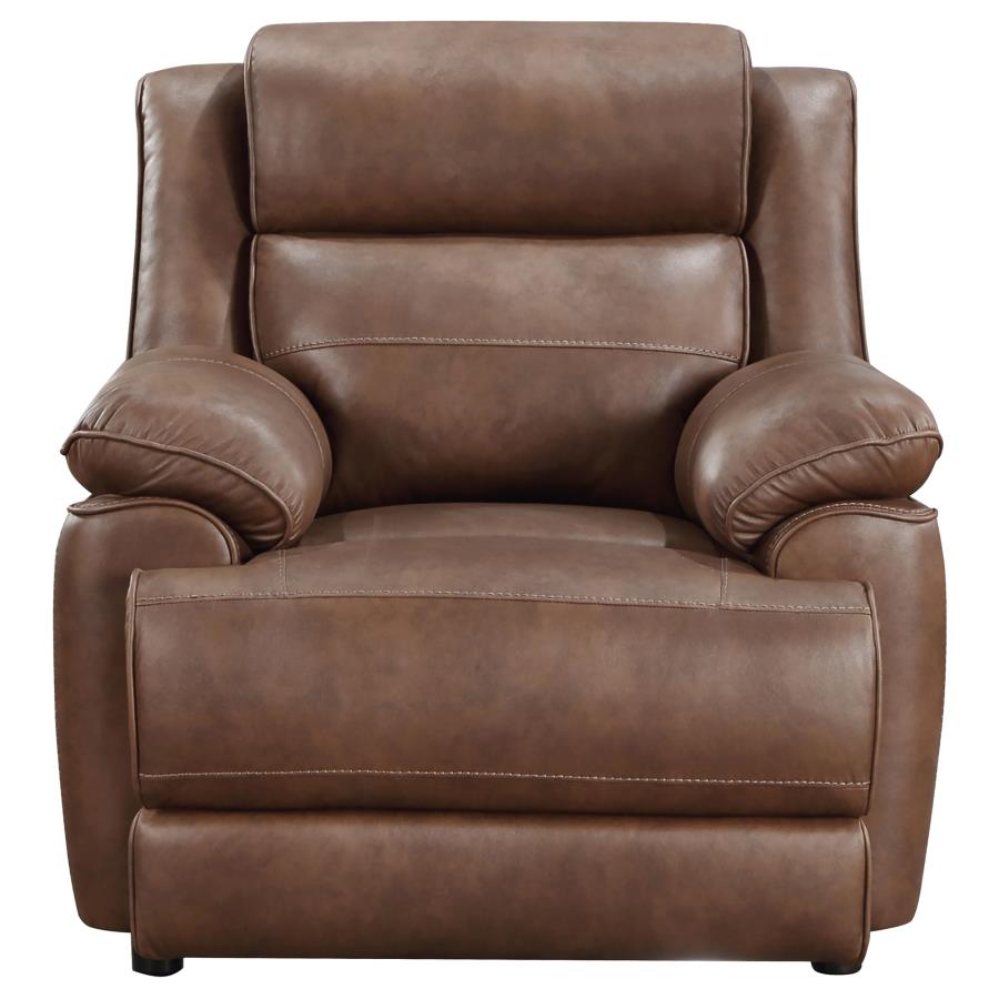 Ellington 3-piece Upholstered Padded Arm Sofa Set Dark Brown view 12