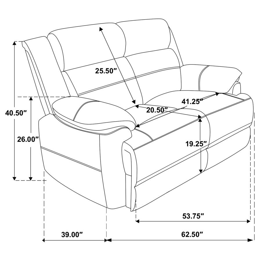 Ellington 3-piece Upholstered Padded Arm Sofa Set Dark Brown view 16