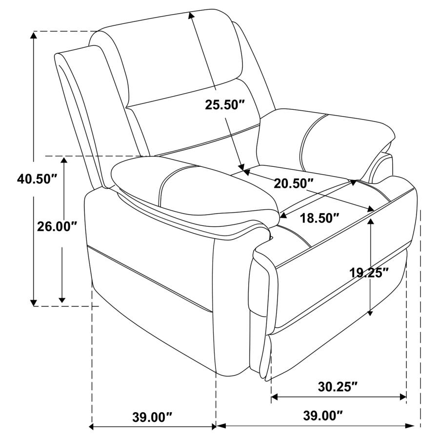 Ellington 3-piece Upholstered Padded Arm Sofa Set Dark Brown view 17
