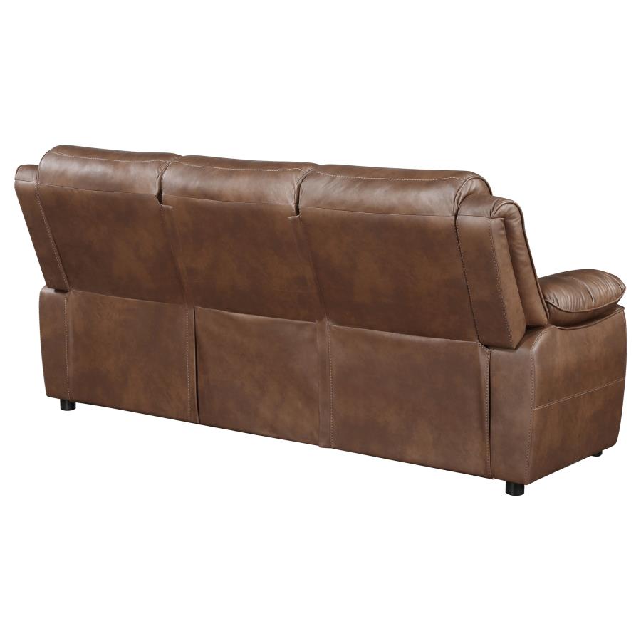 Ellington Upholstered Padded Arm Sofa Dark Brown view 8