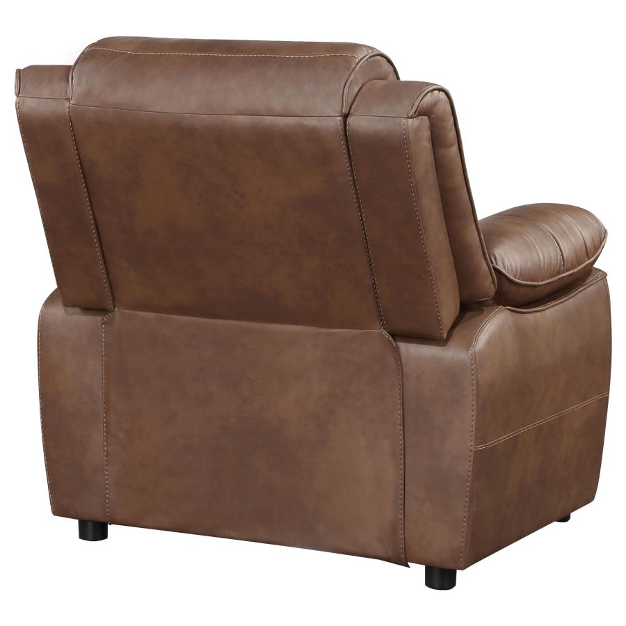 Ellington Upholstered Padded Arm Accent Chair Dark Brown view 8