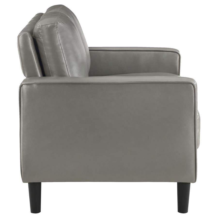 Ruth 3-piece Upholstered Track Arm Sofa Set Grey view 10